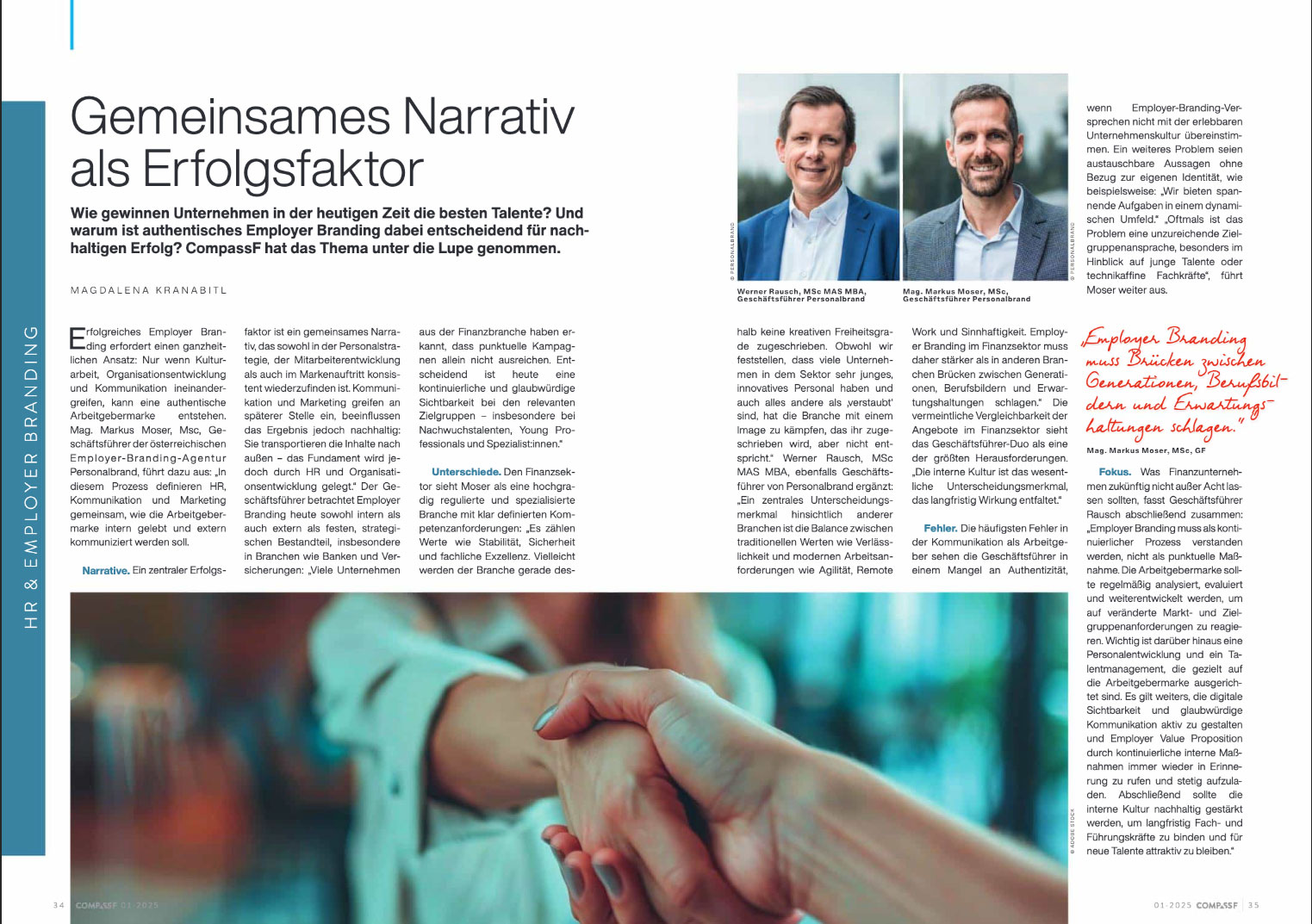 Beitrag über Personalbrand im Magazin compassF von forumF